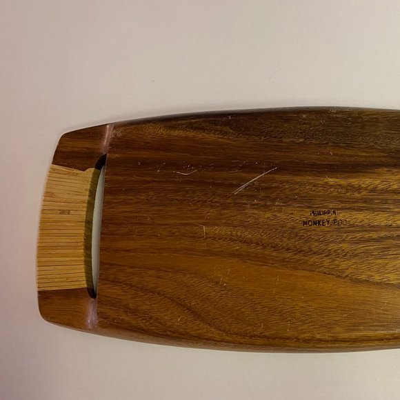 Wood MONKEY POD Serving Tray Philippines Mid Century Modern - Picture 3 of 5